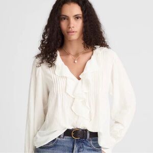 Ruffled Pintuck Top
